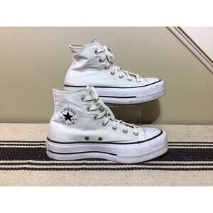 Converse All Stars High Tops Canvas Sneakers Off White M7/W8.5 Casual Streetwear